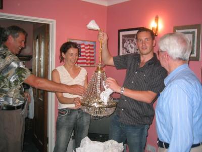 The chandelier