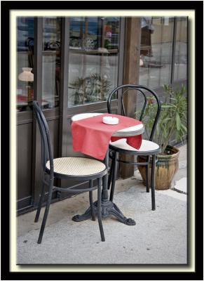 Red tablecloth