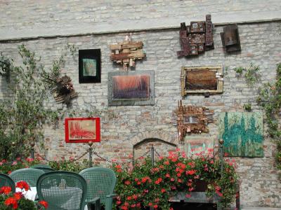 Courtyard wall
