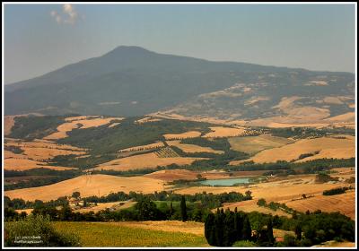 Monte Amiata, view from Pienza, La Foce