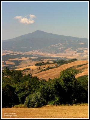 Monte Amiata, view from Pienza, Castelluccio