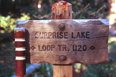  Surprise Lake trail sign