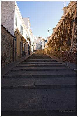 Early morning steps in Ciutadella