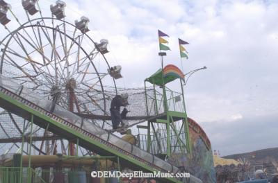 Father and Child Enjoying the Midway