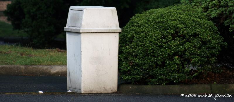 lonely trash can