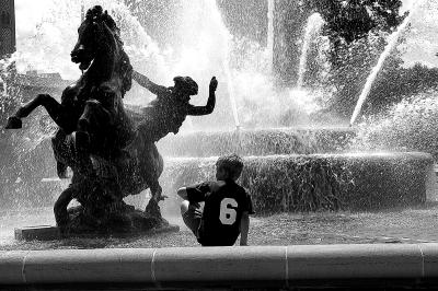 Boy at Fountain