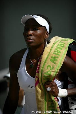 Venus after her 1st round win Wimbledon 2005