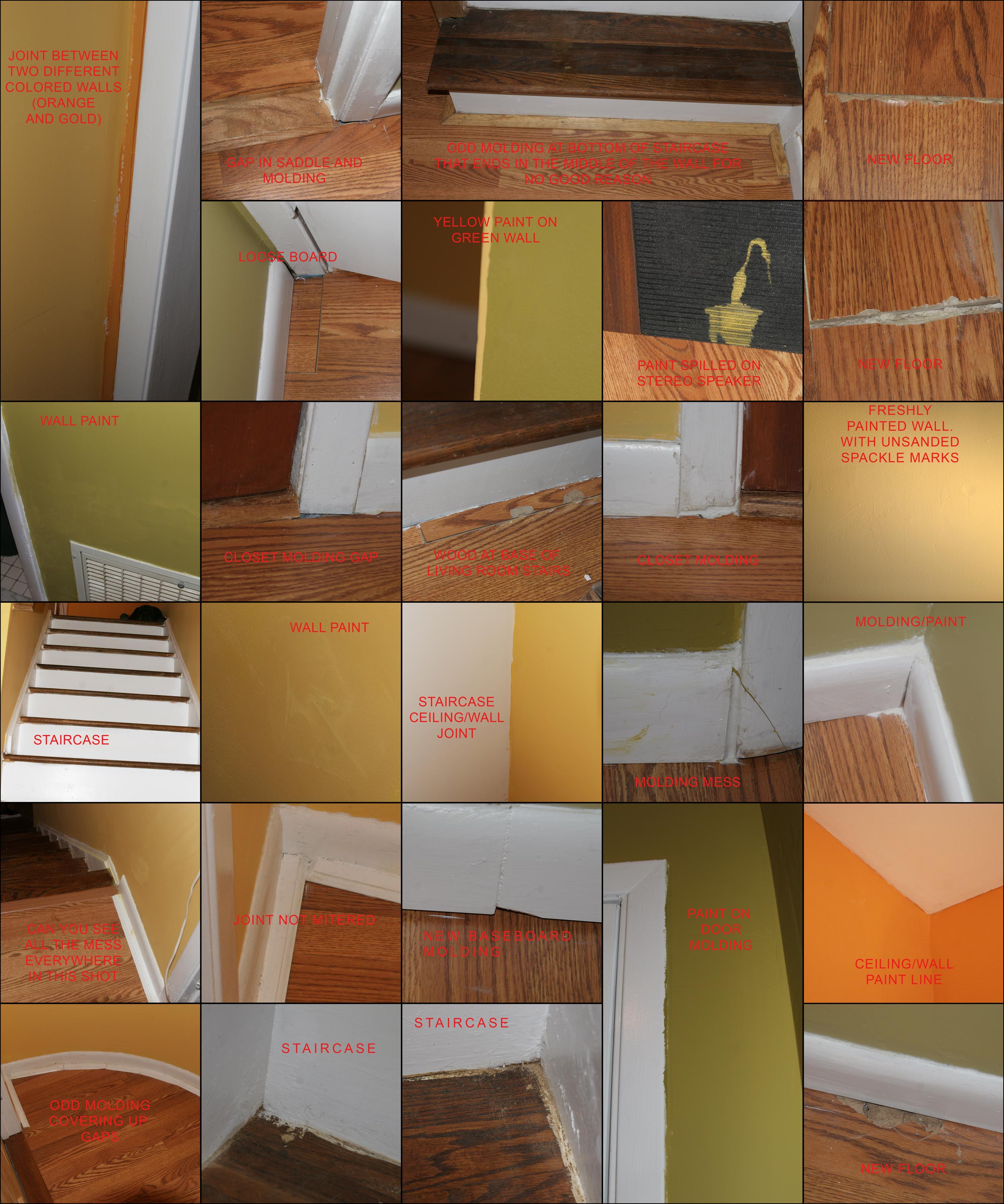photos of paint and flooring