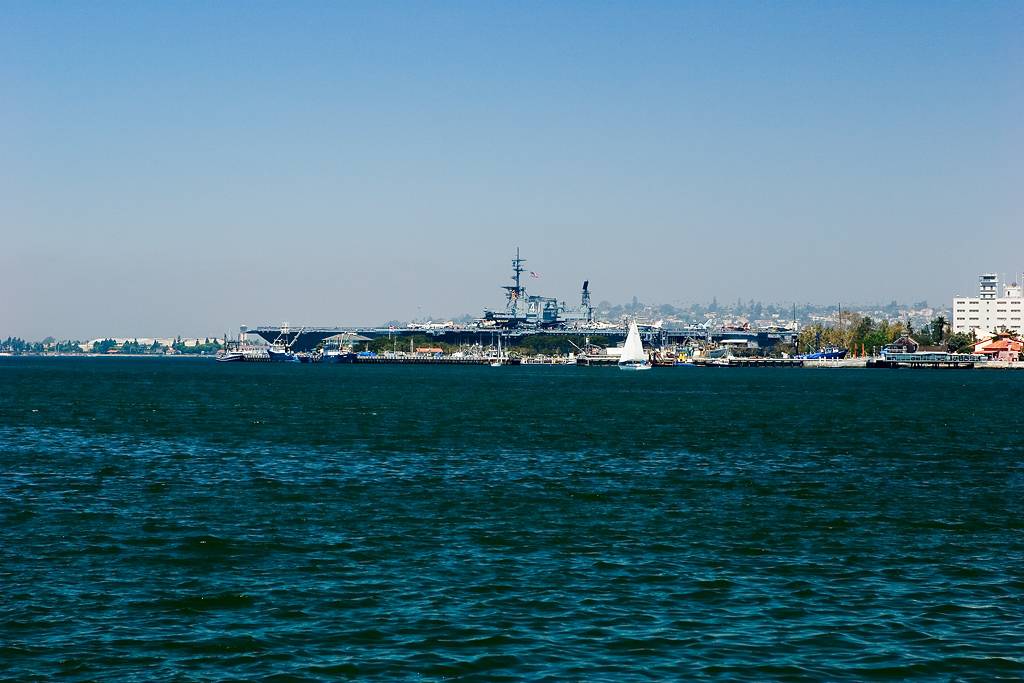 View of the USS Midway from Coronado