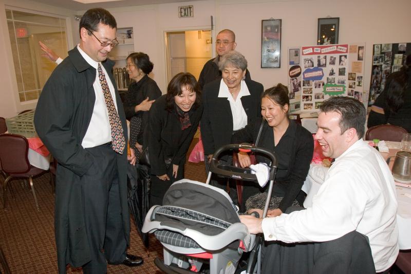 Ken, Kathy, Pam, Peter, Auntie Bobbie,  Genevieve, Christian and Ronan