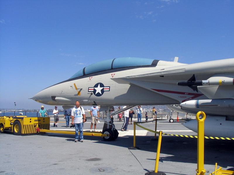 Here I am next to an F-14