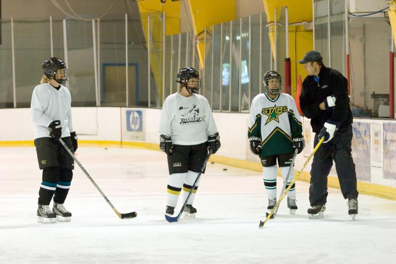 Gail's hockey skills class  9/24/2005