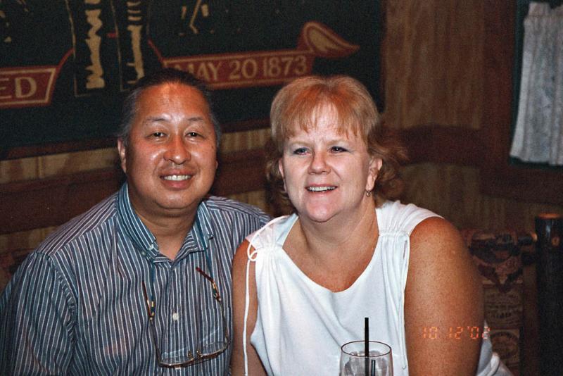 Here I am with Gail at Claim Jumper for my retirement from SBC dinner  10/12/2002