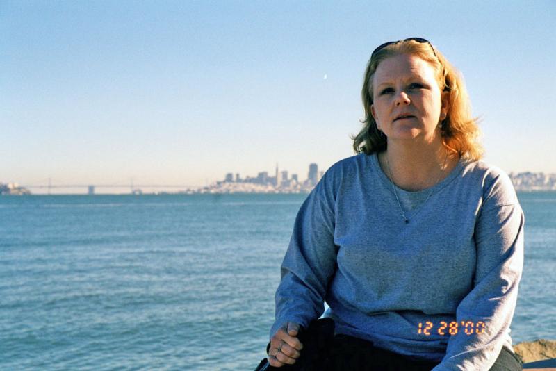 Gail on her birthday in Sausalito   12/28/2000