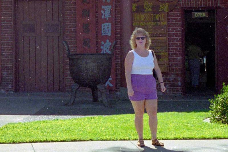 Gail at the Oroville Chinese Temple 1993