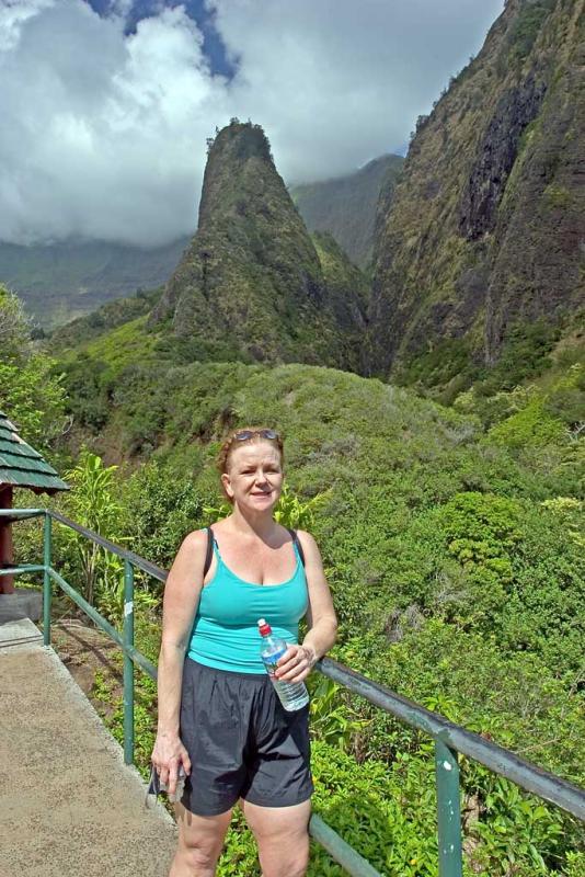 Gail at Iao Needle