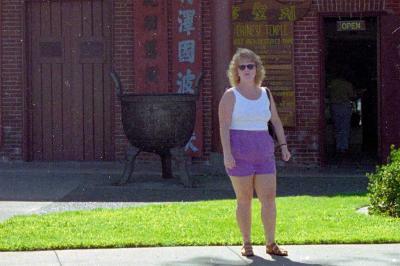 Gail at the Oroville Chinese Temple  1993