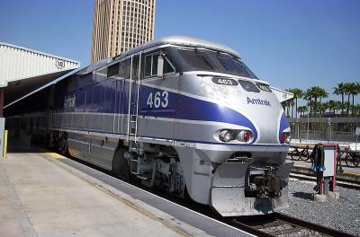 Amtrak train in LA