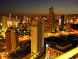 Benidorm Spain at night.