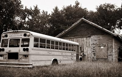 Bus and Barn Unknown Location