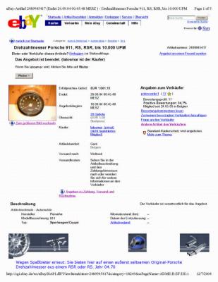 VDO 10K rpm Tachometer - eBay Sep262004 - Euro 1,061 - Photo 3