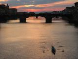 View from Ponte Vecchio at Dusk