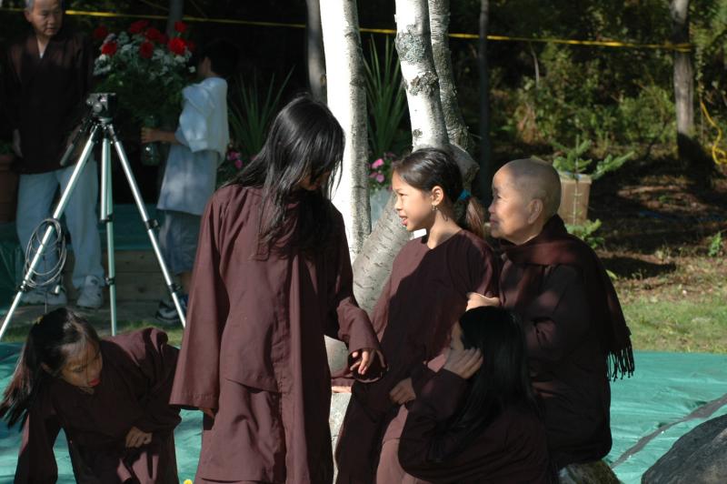 Greeting by young children