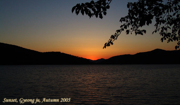 Sunset at Bomun lake, Gyeonju