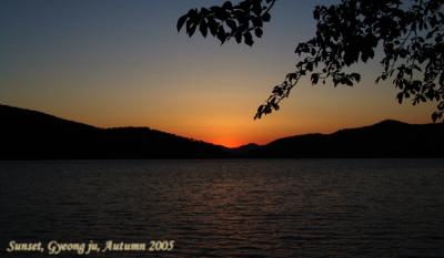 Sunset at Bomun lake, Gyeonju