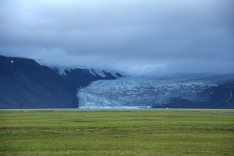 Ghiacciaio Langjokull e lago Hvitarvatn