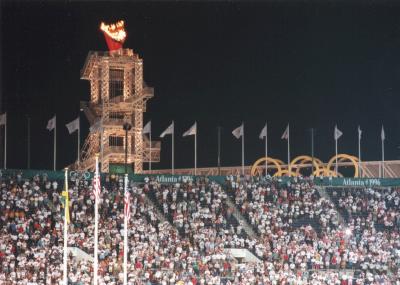 Flags raised during medal presentation