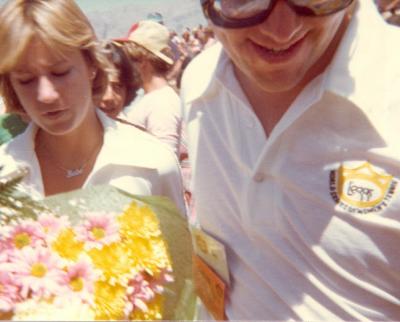 Chris Evert after her victory