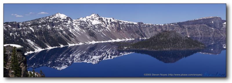 Crater Lake Reflections Panoramic