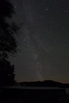 Milky Way over the boat house