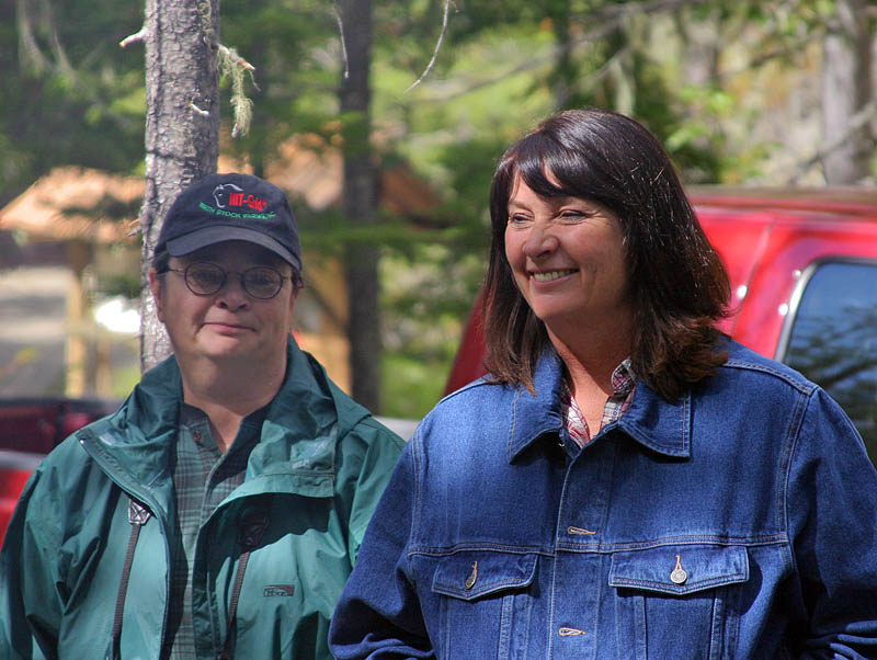 Becky Wirth and Linda Cody at the dedication