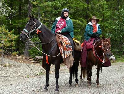 Sally and Peg rode from Keenes for the dedication