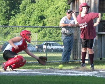 Erica Chases An Inside Pitch
