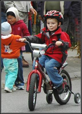 Kid on bike