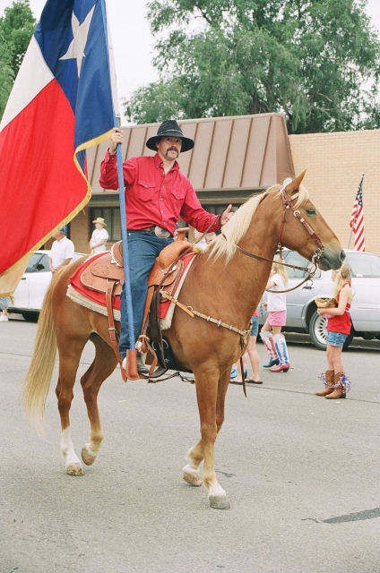 Texan with Flag