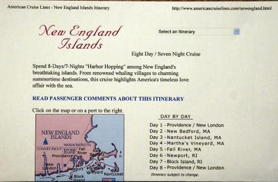 New England Islands Cruise