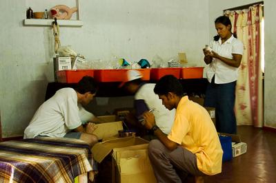 Volunteers behind the scenes.......