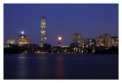 Skyline and Full Moonrise