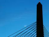 Zakim Bridge and New Moon, Boston