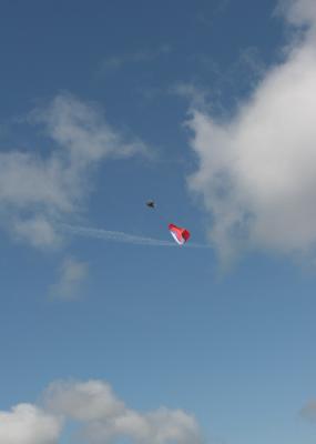 Enleau on a paramotor