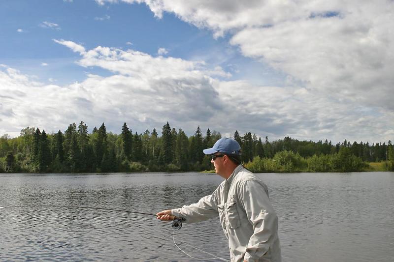 Casting a fly