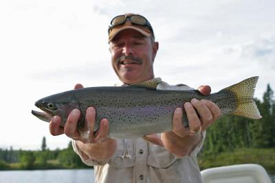 Some dude with  a trout