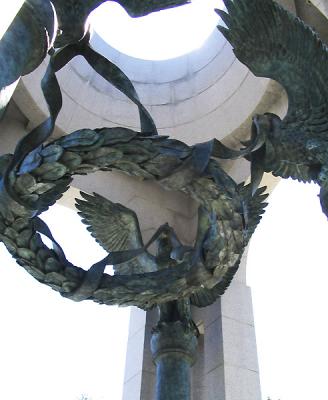 World War II Memorial, Wreath and Eagles