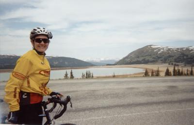 Susan on the road to Breckenridge
