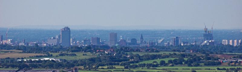 Manchester from Knowl Hill, June 2005