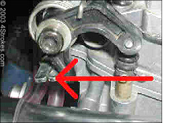 Pinched Linkage - By pinching the linkage almost closed, the pump will only partly refill and squirt less fuel
